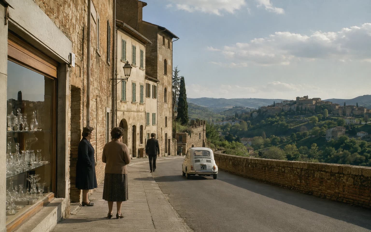 Colinas y poblado histórico de la Toscana italiana